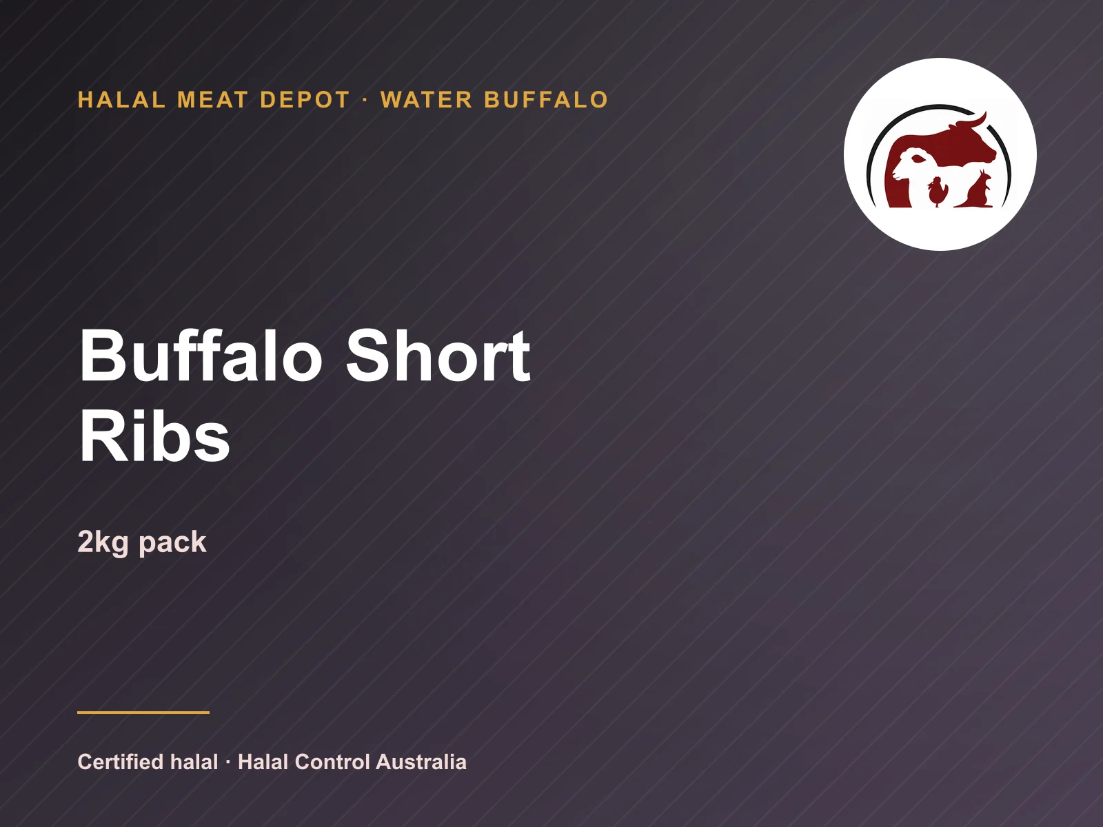Buffalo Short Ribs — 2kg pack — Halal Meat Depot