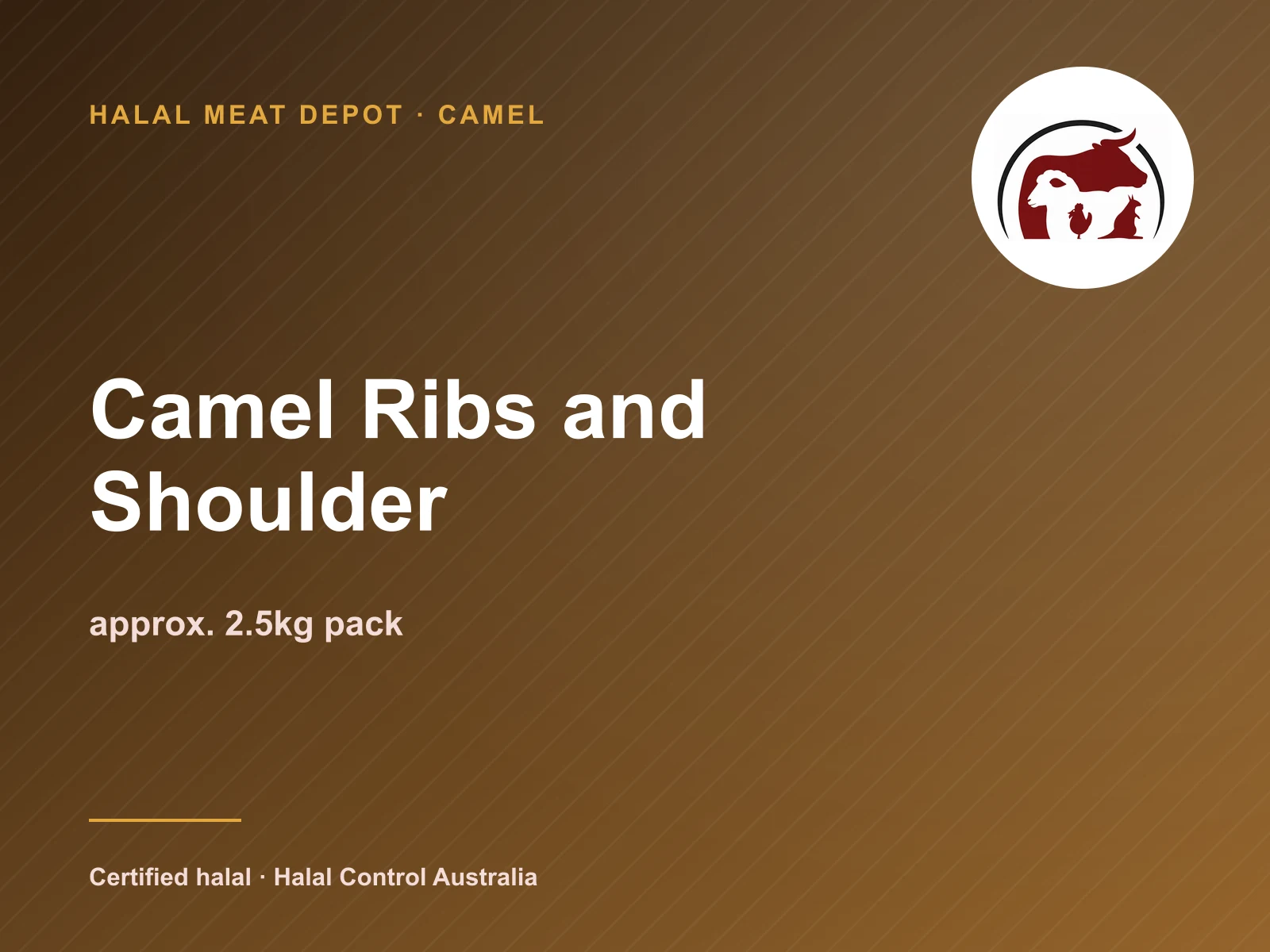 Camel Ribs and Shoulder — approx. 2.5kg pack — Halal Meat Depot