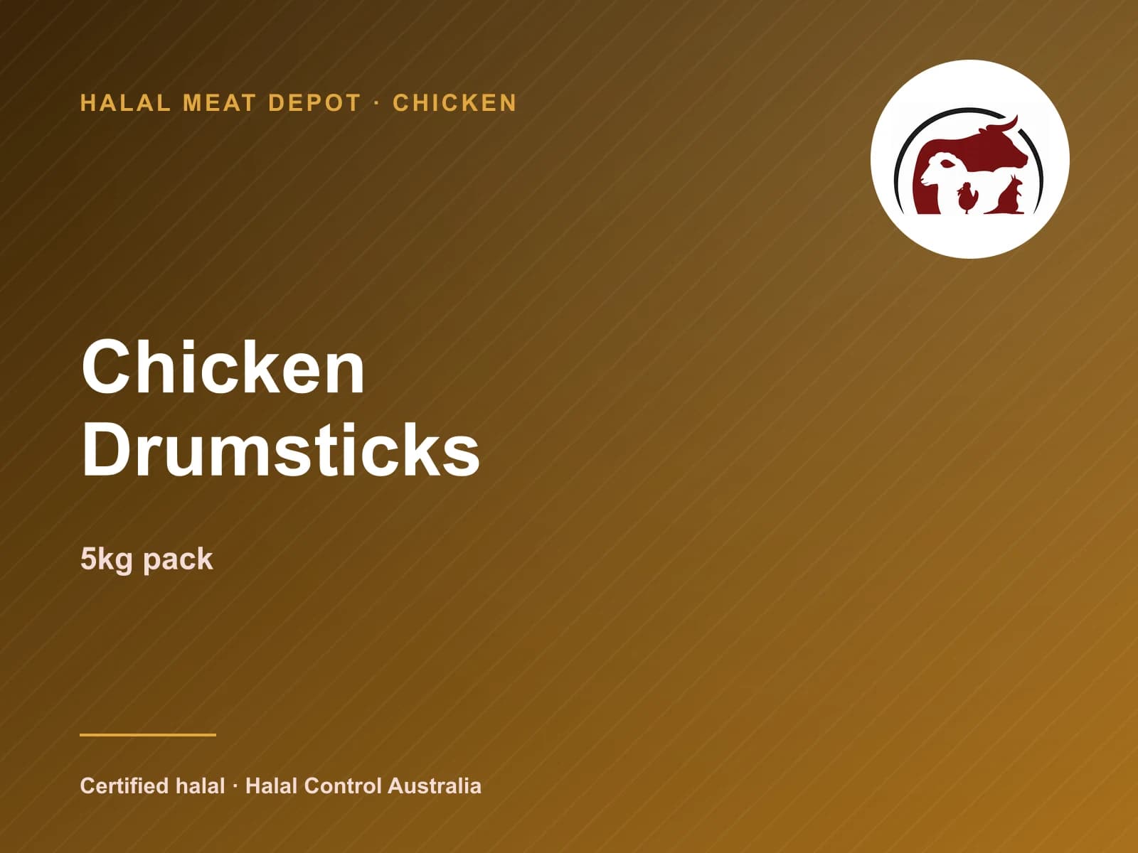 Chicken Drumsticks — 5kg pack — Halal Meat Depot