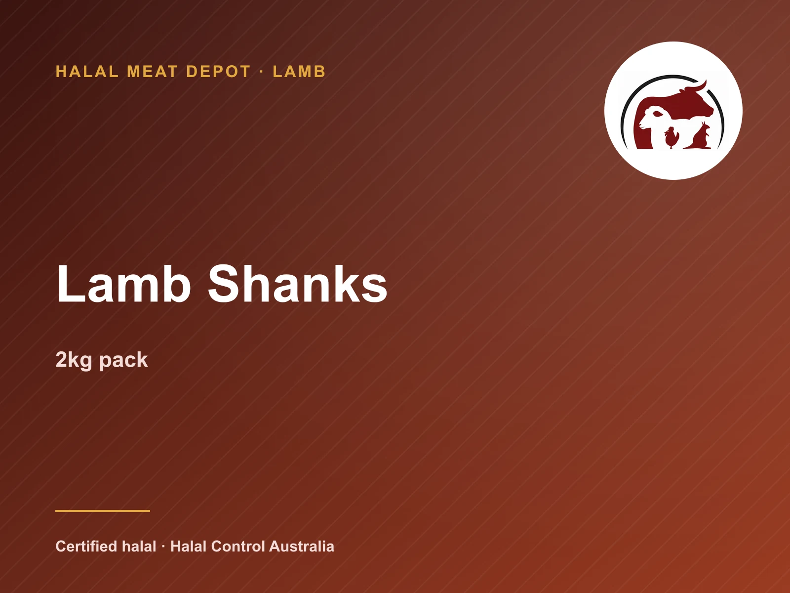 Lamb Shanks — 2kg pack — Halal Meat Depot