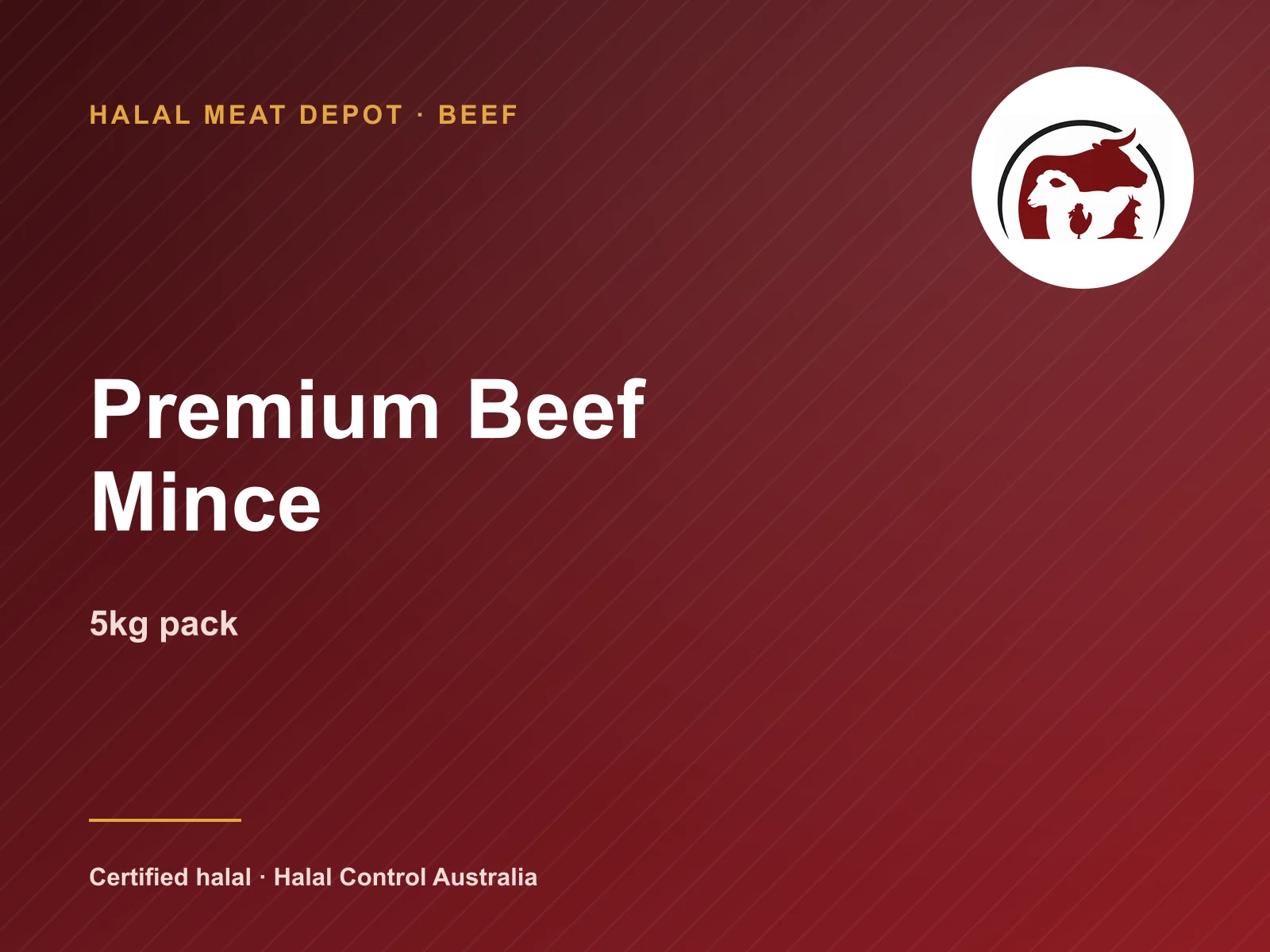 Premium Beef Mince — 5kg pack — Halal Meat Depot